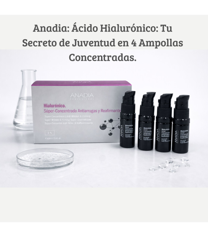 Ampollas Ácido Hialurónico de Anadia | Antiarrugas y Reafirmante 4x5ml