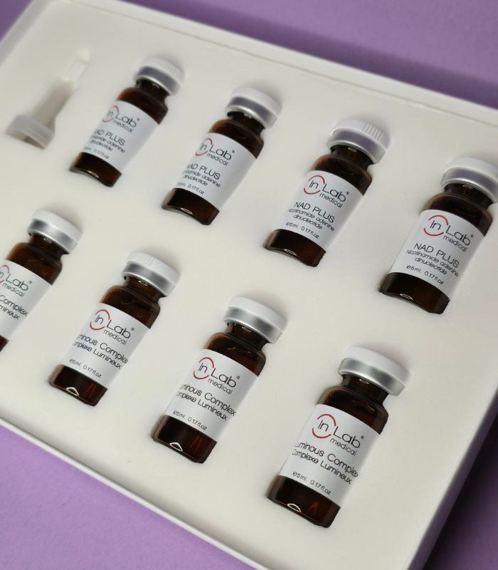 InLab Medical NAD PLUS GLOW | Pack 4+4 Viales Revitalización Profesional