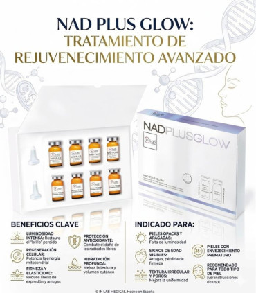InLab Medical NAD PLUS GLOW | Pack 4+4 Viales Revitalización Profesional