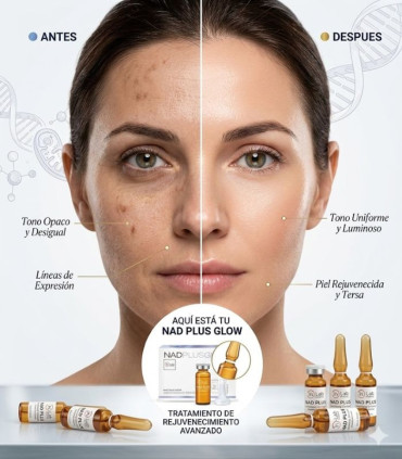 InLab Medical NAD PLUS GLOW | Pack 4+4 Viales Revitalización Profesional