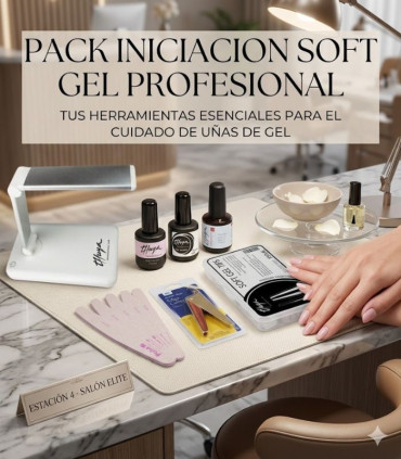 Pack Iniciación Soft Gel Profesional | Kit Completo Manicura con Lámpara