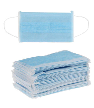 Mascarillas desechables 3 capas con gomas - Pack 50ud.