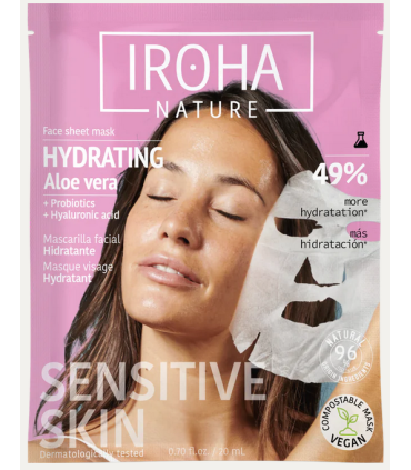 Mascarilla Hidratante Aloe Vera y Hialurónico 💦 Iroha