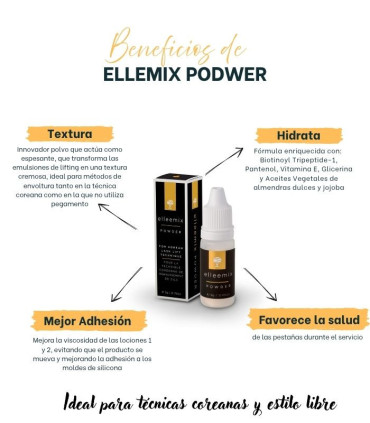 Elleebana - Polvo ElleeMix Powder para Lifting Coreano y Laminado de Pestañas: