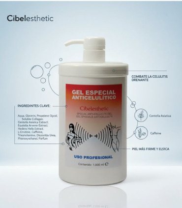Gel Conductor Anticelulítico 💪 Cibelesthetic 1000ml Profesional