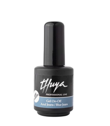 Esmalte Thuya Gel On Off BLUE JEANS 👖 Azul Grisáceo Elegante 14ml