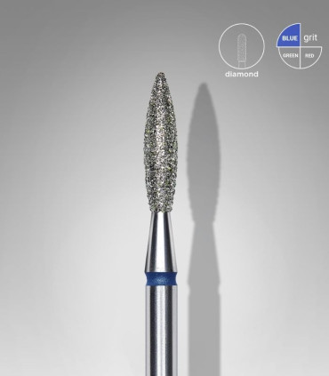 Fresa Diamante Flama 2.3mm	Grano Medio 💅**