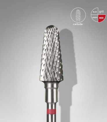 Fresa Carburo Cono 6mm	Retiro Gel/Acrílico Rojo ⚡