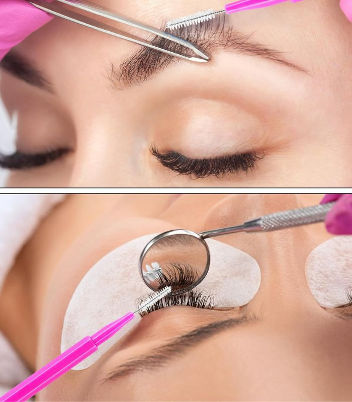 25 Cepillos Pestañas con Tapa	Gupillón para Extensiones 👁️✨