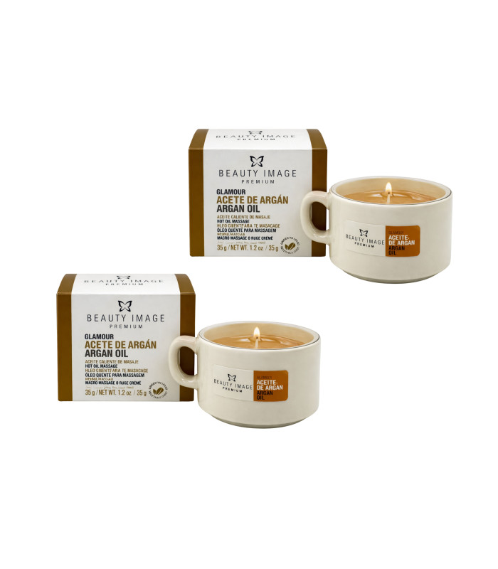 Vela Masaje Oro Glamour Beauty Image 35g	Argán y Brillo ✨