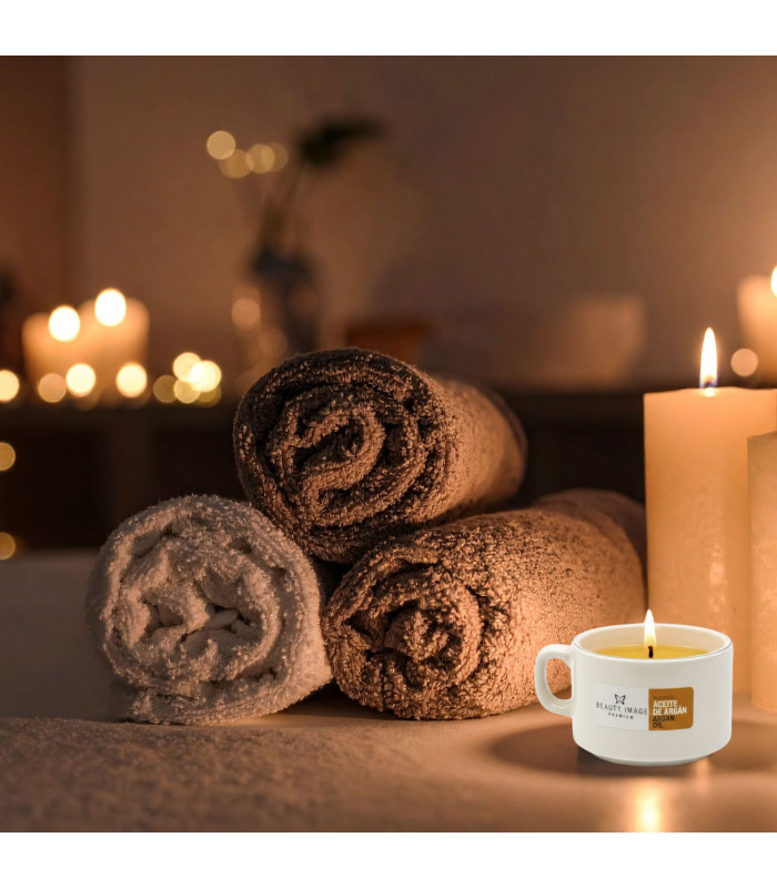 Vela Masaje Oro Glamour Beauty Image 35g	Argán y Brillo ✨