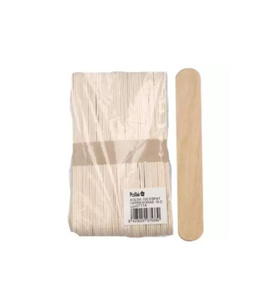 Espátulas Madera Cera 15cm 🪵 Pollié Depresores 100uds